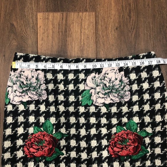 Sara Campbell Floral Skirt Womens Sz 14 Made in the USA Knee Length Work Casual - Picture 3 of 8